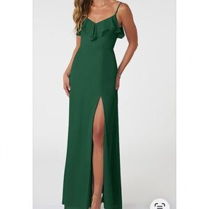 Dark green Azazie Natalia Bridesmaids dress